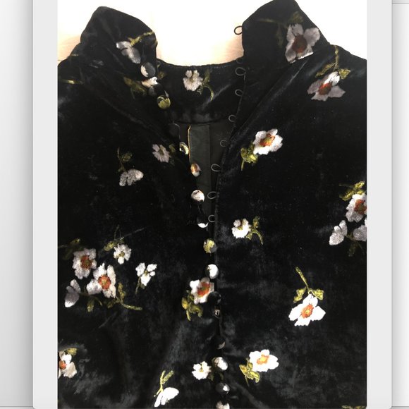 Free People Be My Baby Velvet Floral Mini - Picture 6 of 7